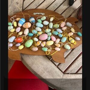 Vintage wooden Easter eggs mini size